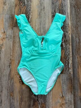 Marina West Mint Green One Piece Swimsuit Size XL